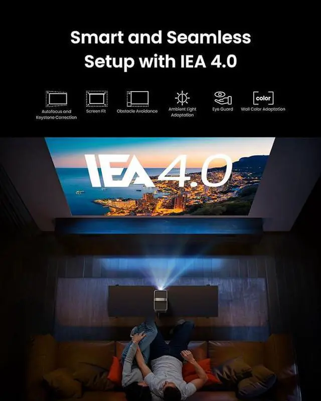 Alt view image 6 of 6 - NEBULA Cosmos 4K SE Smart Projector, 4K High-Brightness Projector with Dolby Vision, 200" Huge Screen, 1,800 ANSI Lumens Brightness, HybridBeam, Enhanced Image Quality, Google TV, Portable with Handle