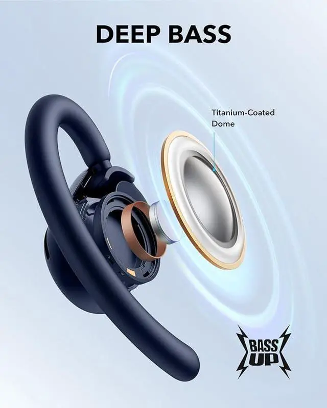 Alt view image 5 of 6 - Soundcore V20i by Anker Open-Ear Headphones, Adjustable Ear Hooks, Ultra-Comfort, Snug Fit, Powerful Sound, Clear Calls, IP55, LED Lights, 36H Playtime, Bluetooth 5.4 Earbuds, Multipoint Connection