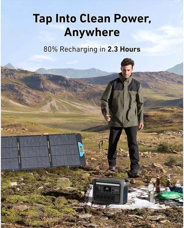 Alt view image 5 of 6 - Anker SOLIX C800 Plus Portable Power Station, 1200W (Peak 1600W) Solar Generator with Camping Lights, 768Wh LiFePO4 Battery for Outdoor Camping, RVs, Road Trip, Power Outages (Optional Solar Panel)