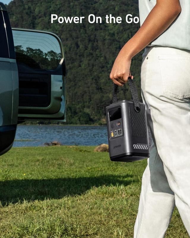 Alt view image 4 of 6 - Anker Power Bank Power Station 60,000mAh,Portable Outdoor Generator 87W with Smart Digital Display, Retractable Auto Lighting and SOS Mode, Home Backup(PowerCore Reserve 192Wh) for Travel, Camping