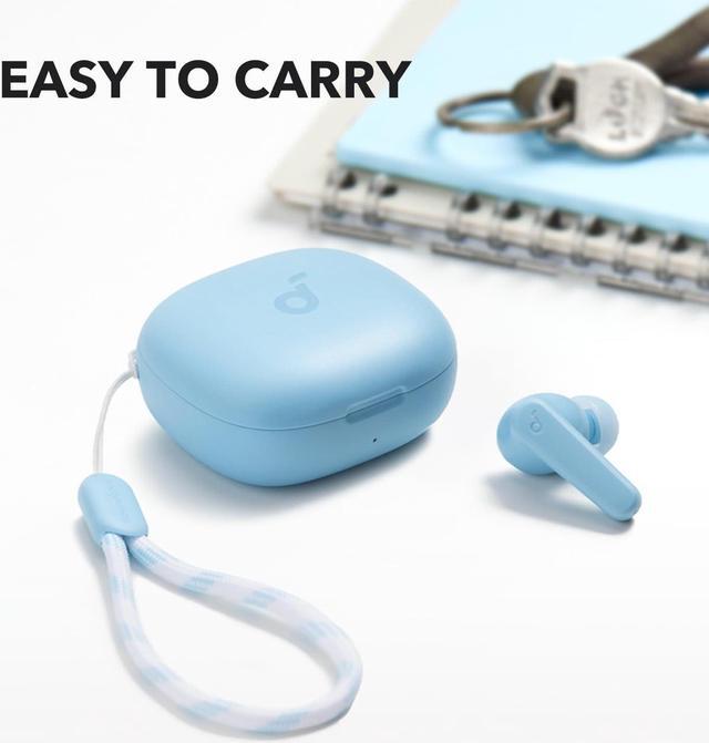 Alt view image 3 of 7 - Soundcore by Anker P20i True Wireless Earbuds, 10mm Drivers with Big Bass, Bluetooth 5.3, 30H Long Playtime, Water-Resistant, 2 Mics for AI Clear Calls, 22 Preset EQs, Customization via App Light Blue