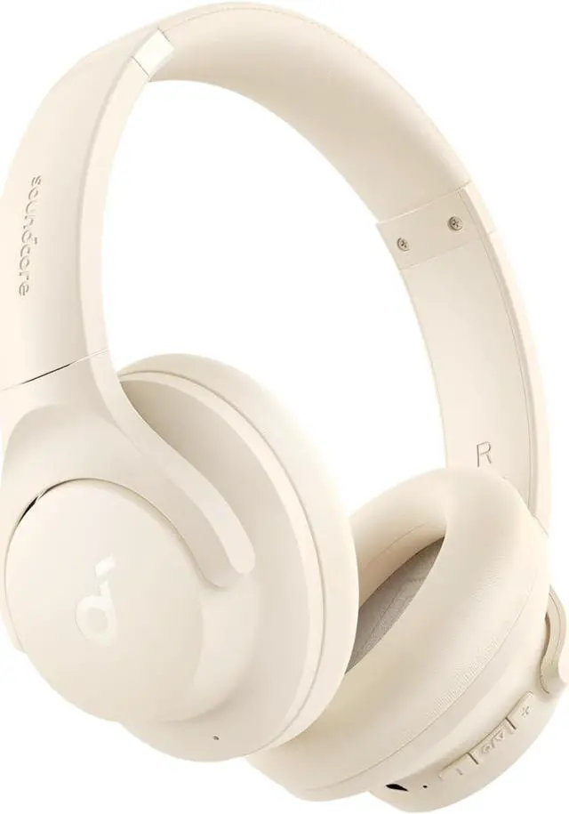 Main image of soundcore by Anker Q20i Hybrid Active Noise Cancelling Wireless Over-Ear Bluetooth Headphones White