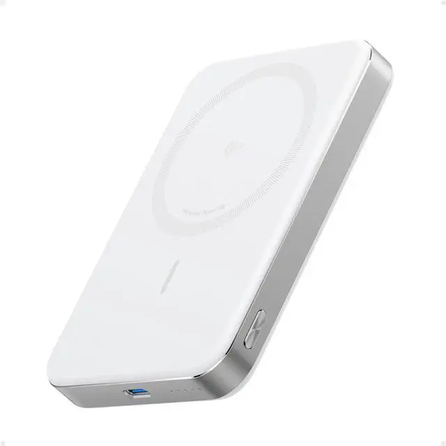 Main image of Anker MagGo Power Bank, Ultra-Slim 10,000mAh Magnetic Battery Pack, Qi2 Certified 15W Ultra-Fast MagSafe Compatible Portable Charger, Ergonomic Design, for iPhone16/15/14/13/12 Series Only White