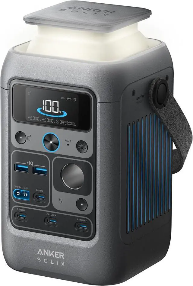 Main image of Anker SOLIX C300 DC Power Bank Station, Outdoor 288Wh (90,000mAh), Portable Power Station, LiFePO4 Battery, 300W Solar Generator, for Camping, Traveling, and Emergencies (No Wall Charger Included)