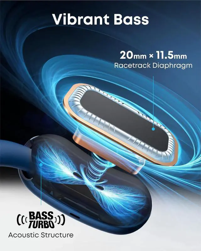 Alt view image 4 of 6 - Soundcore AeroFit 2 by Anker, Open-Ear Headphones, Adjustable Ear Hooks, Snug Fit, Rich Bass, Hi-Res Wireless Audio, 42H Play, Bluetooth 5.4, Wireless Charging, IP55, AI Clear Calls, Open-Ear Earbud