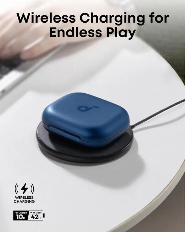 Alt view image 6 of 6 - Soundcore AeroFit 2 by Anker, Open-Ear Headphones, Adjustable Ear Hooks, Snug Fit, Rich Bass, Hi-Res Wireless Audio, 42H Play, Bluetooth 5.4, Wireless Charging, IP55, AI Clear Calls, Open-Ear Earbud