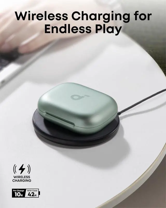 Alt view image 6 of 6 - Soundcore AeroFit 2 by Anker, Open-Ear Headphones, Adjustable Ear Hooks, Snug Fit, Rich Bass, Hi-Res Wireless Audio, 42H Play, Bluetooth 5.4, Wireless Charging, IP55, AI Clear Calls, Open-Ear Earbuds