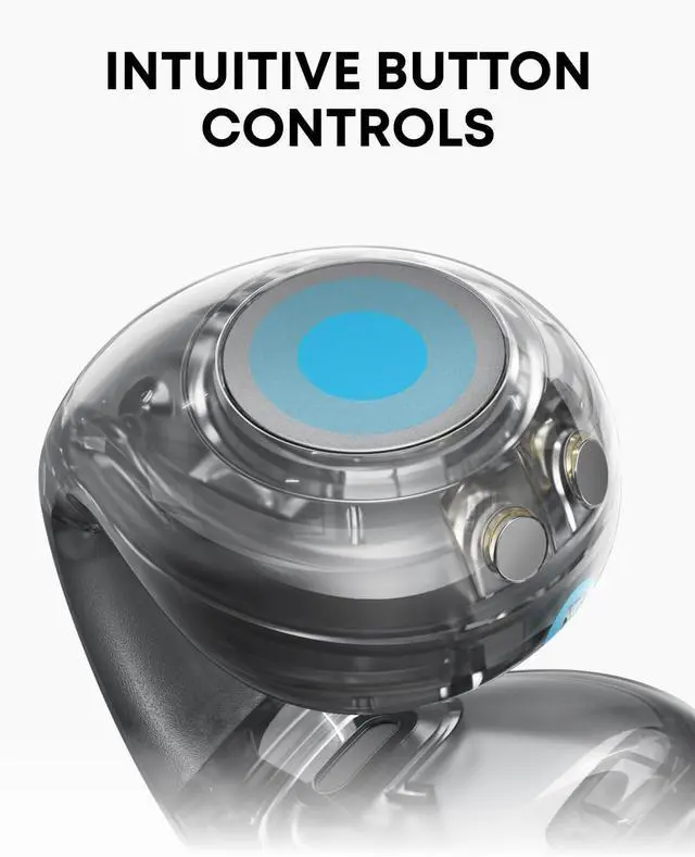 Alt view image 5 of 7 - Anker Soundcore C40i, Open-Ear Earbuds, Clip-On Headphones, Flexible Joint Design, Button Controls, Lightweight Comfort, Stable Fit with Attachable Ear Grips, Expansive Drivers for Clear Sound