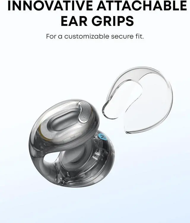 Alt view image 7 of 7 - Anker Soundcore C40i, Open-Ear Earbuds, Clip-On Headphones, Flexible Joint Design, Button Controls, Lightweight Comfort, Stable Fit with Attachable Ear Grips, Expansive Drivers for Clear Sound