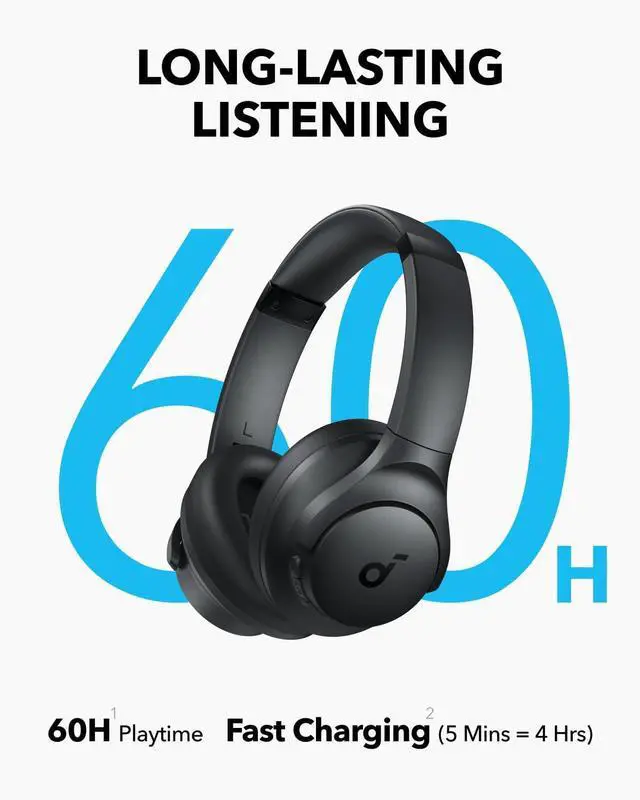 Alt view image 4 of 6 - Soundcore Q11i Wireless Over-Ear Bluetooth Headphones by Anker, Deep Bass, 60H Playtime, Hi-Res Audio, Detachable Ear Cushions, Multipoint Connection
