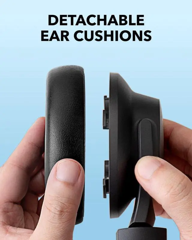 Alt view image 5 of 6 - Soundcore Q11i Wireless Over-Ear Bluetooth Headphones by Anker, Deep Bass, 60H Playtime, Hi-Res Audio, Detachable Ear Cushions, Multipoint Connection