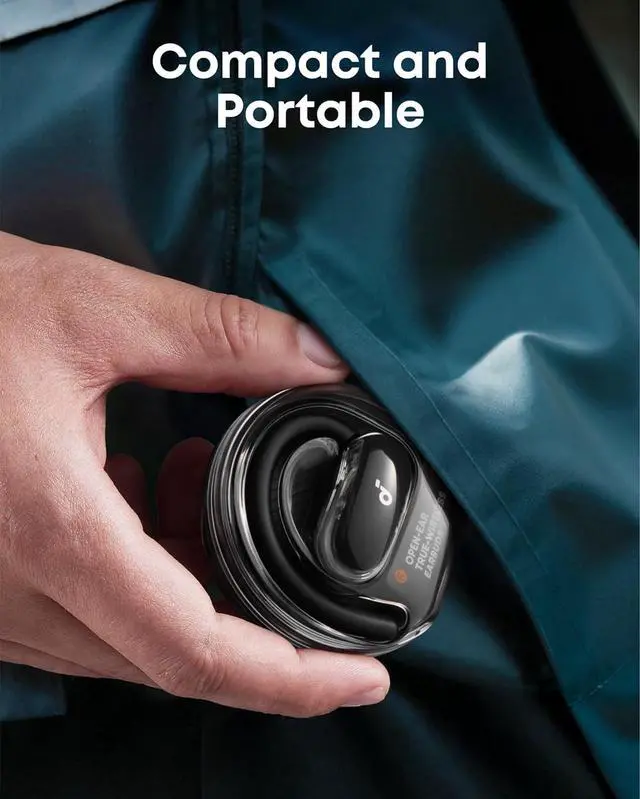 Alt view image 7 of 7 - soundcore V40i by Anker, Open-Ear Headphones, Crystal-Clear Design, Lidless Case, 4 Adjustable Positions for Every Ear Size, Richer Bass, IP55, 21H Playtime, AI Clear Calls, Bluetooth 5.4, App Control