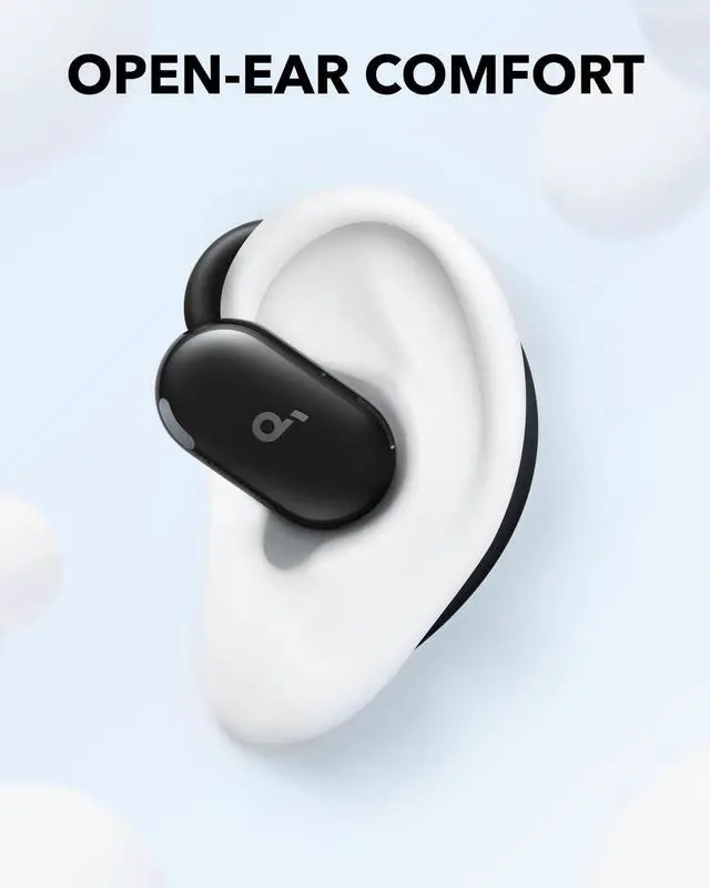 Alt view image 2 of 6 - Soundcore V20i by Anker Open-Ear Headphones, Adjustable Ear Hooks,Ultra-Comfort,Snug Fit, Powerful Sound, Clear Calls, IP55, LED Lights, 36H Playtime, Bluetooth 5.4, Multipoint Connection (Renewed)