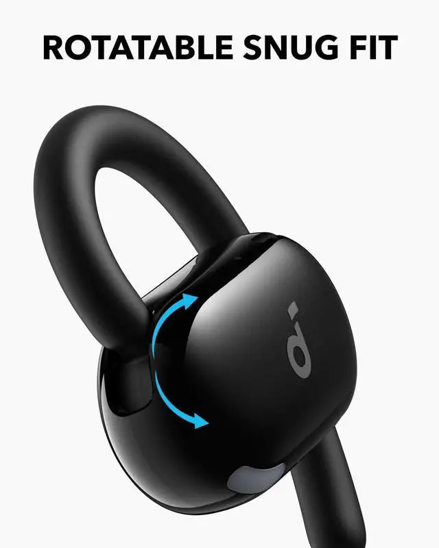 Alt view image 3 of 6 - Soundcore V20i by Anker Open-Ear Headphones, Adjustable Ear Hooks,Ultra-Comfort,Snug Fit, Powerful Sound, Clear Calls, IP55, LED Lights, 36H Playtime, Bluetooth 5.4, Multipoint Connection (Renewed)