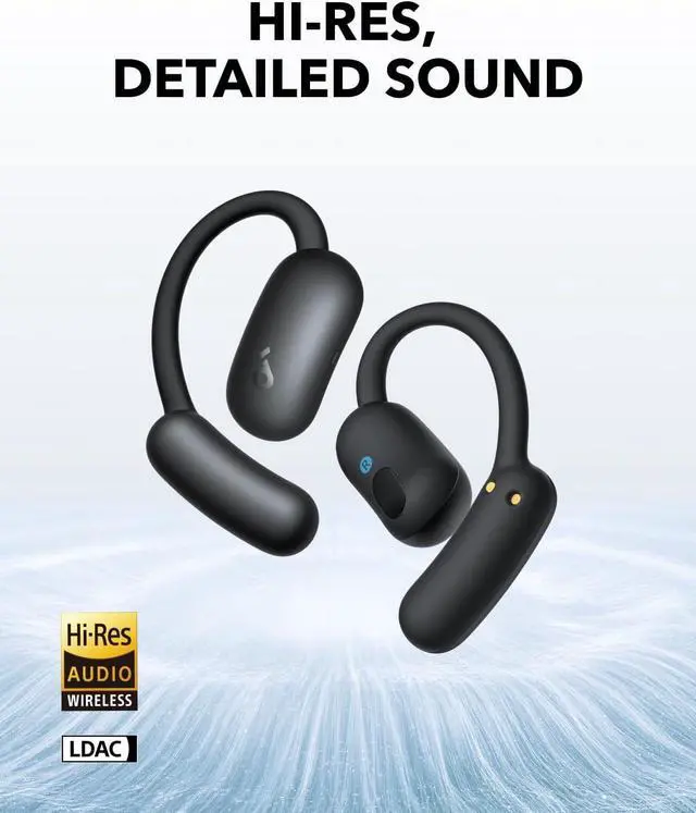 Alt view image 5 of 6 - Soundcore AeroFit 2 by Anker, Open-Ear Headphones, 4 Adjustable Positions for Every Ear Size, 2X Richer Bass, Hi-Res,42H Playtime,IP55,AI Clear Calls,Translation Earbuds Real Time(Renewed)