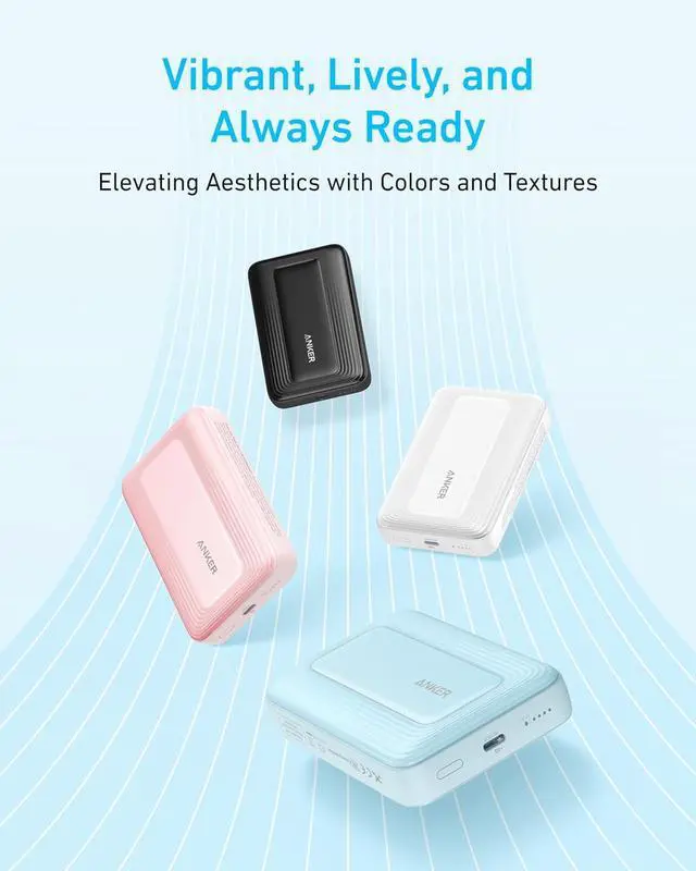 Alt view image 6 of 6 - ANKER Zolo Magnetic Power Bank, Compact 10,000mAh Wireless Portable Charger with 30W Max Fast Charging, Skin-Friendly and Durable Battery Pack, for iPhone 16/15/14 Series, AirPods, and More