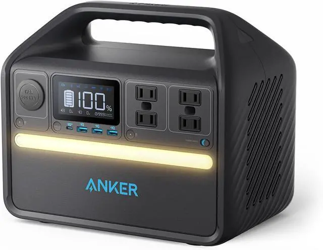 Main image of Anker 535 Portable Power Station, 512Wh Solar Generator (Solar Panel Optional) with LiFePO4 Battery Pack, 500W 9-Port Powerhouse, 4 AC Outlets, 60W USB-C PD Output for Outdoor Camping, RV(Anker Solix)
