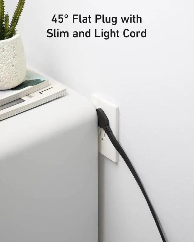 Alt view image 3 of 7 - Anker 525 Charging Station, 5 ft Thin Cord and Flat Plug, 7-in-1 USB-C Power Strip for iPhone 16/15, 3 AC, 2 USB-A, 2 USB-C,65W Power Delivery Desktop Accessory for MacBook Pro,Office