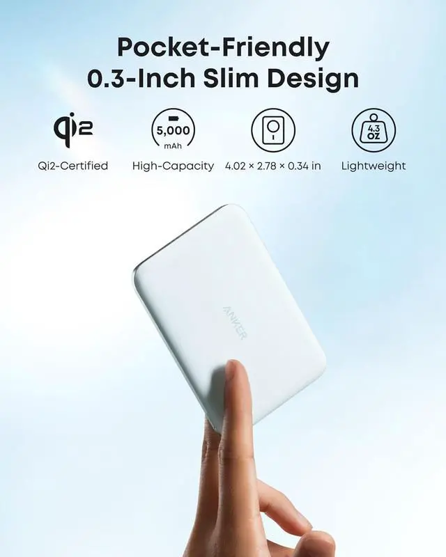 Alt view image 3 of 6 - Anker Nano Power Bank, 10,000mAh Portable Charger with 2.3 ft InstaCord Retractable Cable, 45W Max Compact Battery Pack, Smart Display, for iPhone 16 / 15 Series, iPad, Galaxy, Pixel, and More Green