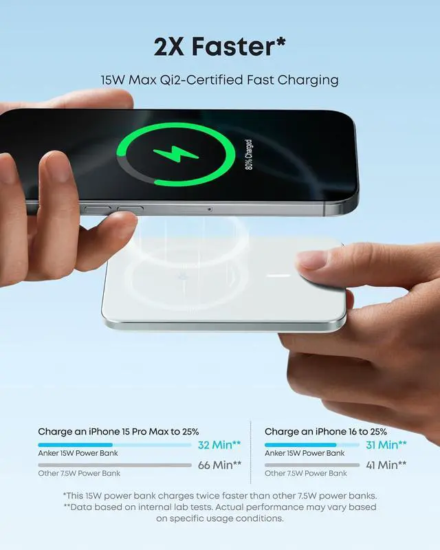 Alt view image 4 of 6 - Anker Nano Power Bank, 10,000mAh Portable Charger with 2.3 ft InstaCord Retractable Cable, 45W Max Compact Battery Pack, Smart Display, for iPhone 16 / 15 Series, iPad, Galaxy, Pixel, and More Green