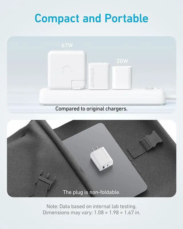 Alt view image 5 of 6 - Anker iPhone 16 Charger, 2-Pack 20W Fast USB C Charger Block, for iPhone 16/16 Pro Max/15 Series/iPad Pro and More (White, 2 Pack & 2 Cable)