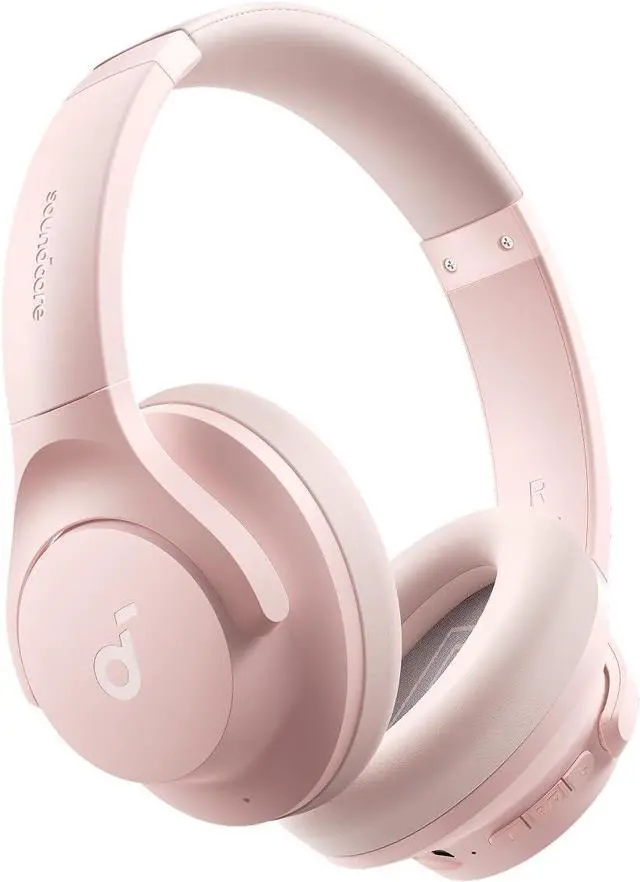 Main image of Soundcore by Anker Q20i Hybrid Active Noise Cancelling Headphones, Wireless Over-Ear Bluetooth, 40H Long ANC Playtime, Hi-Res Audio, Big Bass, Customize via an App, Transparency Mode (Pink)