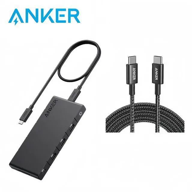 Main image of Anker 364 USB C Hub (10-in-1, Dual 4K HDMI) with Max 100W Power Delivery, Dual 4K@60Hz HDMI Ports, 4 USB-A and USB-C Data Ports, Ethernet and SD Card Slot for Dell Laptop, ThinkPad, and More
