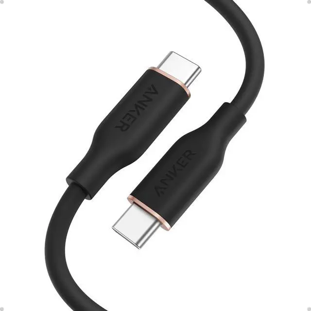 Main image of Anker USB C Cable, Type C Fast Charging Flow Cord for iPhone 1716/15 Series, MacBook Pro 2020, and More (USB 2.0,240W, 1 Pack, Black, 3FT)