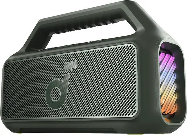 Main image of Soundcore Boom 2 by Anker, Outdoor Speaker, 80W, Subwoofer, 24H Playtime, IPX7 Waterproof, Floatable, Rgb Lights, Green