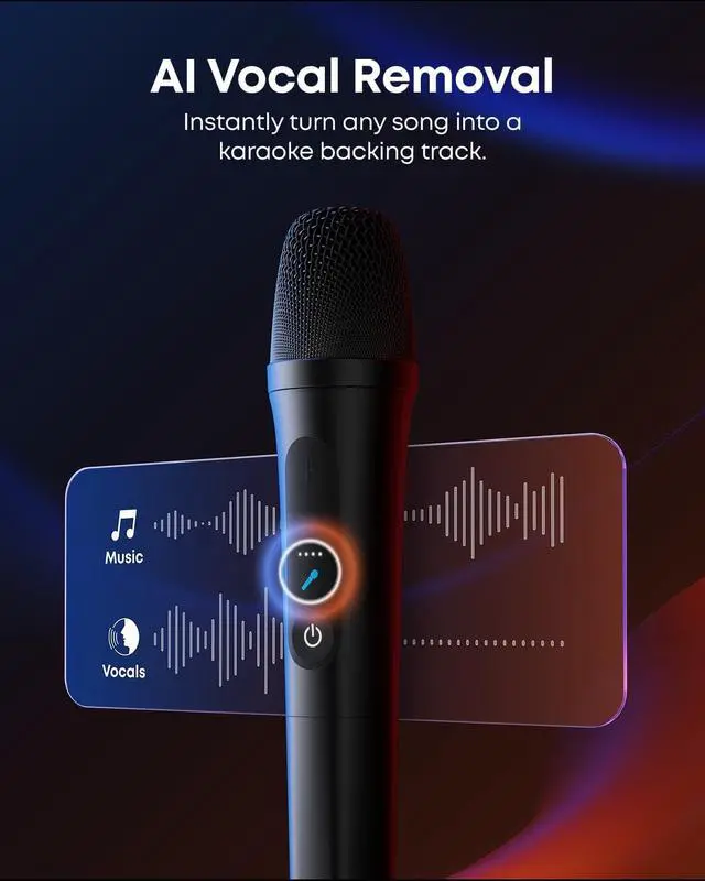 Alt view image 6 of 6 - Soundcore Rave 3S Portable Bluetooth Speaker with 2 Wireless Mics, LED Lighting, Black