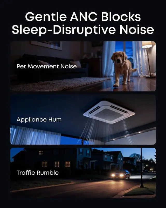 Alt view image 4 of 7 - Soundcore Sleep A30 by Anker Sleep Earbuds, Smart Active Noise Cancelling Sleep Headphones, Adaptive Snore-Masking System, Ultra-Comfort for Side Sleepers, 45H Playtime