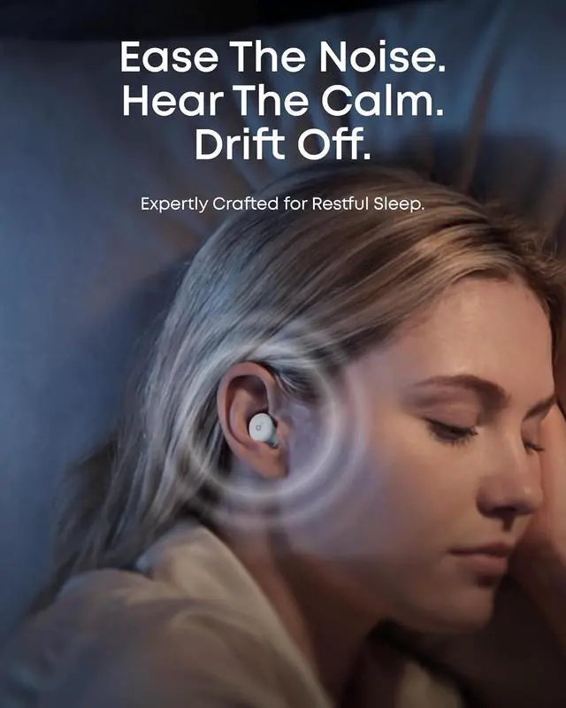 Alt view image 7 of 7 - Soundcore Sleep A30 by Anker Sleep Earbuds, Smart Active Noise Cancelling Sleep Headphones, Adaptive Snore-Masking System, Ultra-Comfort for Side Sleepers, 45H Playtime