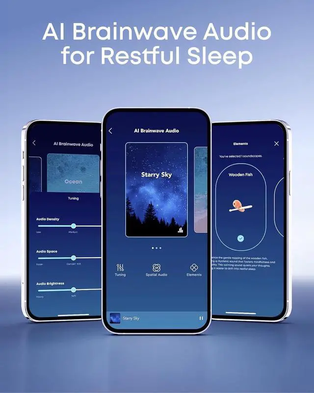 Alt view image 6 of 7 - Soundcore Sleep A30 by Anker Sleep Earbuds, Smart Active Noise Cancelling Sleep Headphones, Adaptive Snore-Masking System, Ultra-Comfort for Side Sleepers, 45H Playtime