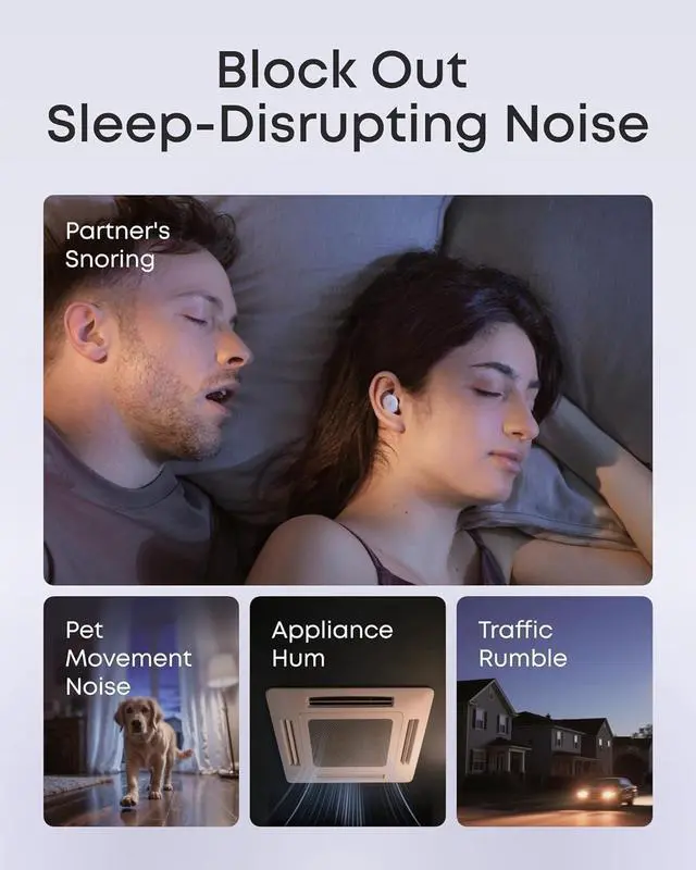 Alt view image 3 of 7 - Soundcore Sleep A30 Special by Anker, Sleep Earbuds, ANC, Passive Isolation, Snore Masking, Extensive Sleep Audio, Ultra Comfort for Side Sleepers, 8-10H Playtime