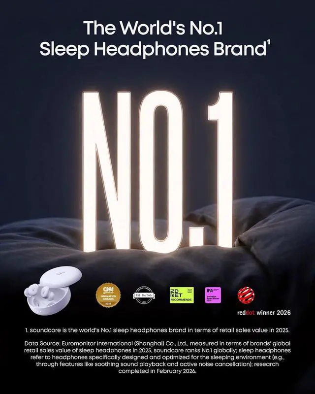 Alt view image 2 of 7 - Soundcore Sleep A30 Special by Anker, Sleep Earbuds, ANC, Passive Isolation, Snore Masking, Extensive Sleep Audio, Ultra Comfort for Side Sleepers, 8-10H Playtime