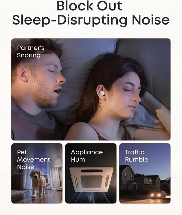 Alt view image 3 of 7 - Soundcore Sleep A30 Special by Anker, Sleep Earbuds, ANC, Passive Isolation, Snore Masking, Extensive Sleep Audio, Ultra Comfort for Side Sleepers, 8-10H Playtime