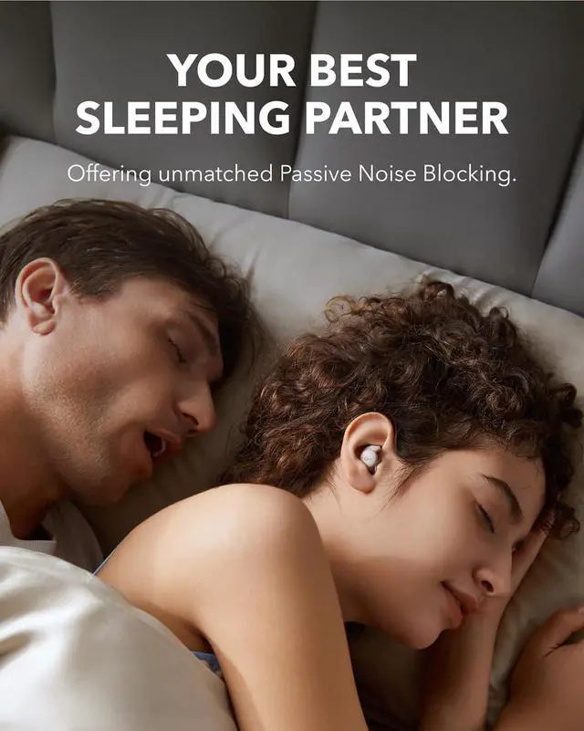 Alt view image 2 of 7 - Soundcore Sleep A20 Wireless Earbuds with Eyemask, 30dB Noise Reduction, 80H Playtime, Bluetooth 5.3, Sleep Monitor, Personal Alarm, Side Sleeper Design