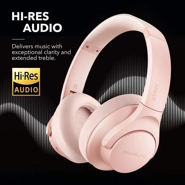 Alt view image 4 of 6 - Certified Refurbished Soundcore Life Q20 Hybrid Active Noise Cancelling Over-Ear Headphones, Wireless Bluetooth, 60-Hour Playtime, Hi-Res Audio, Memory Foam Ear Cups(Renewed)