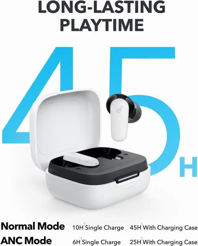 Alt view image 5 of 6 - Soundcore P30i Smart Noise Cancelling Wireless Earbuds with 2-in-1 Case Phone Stand(Renewed)