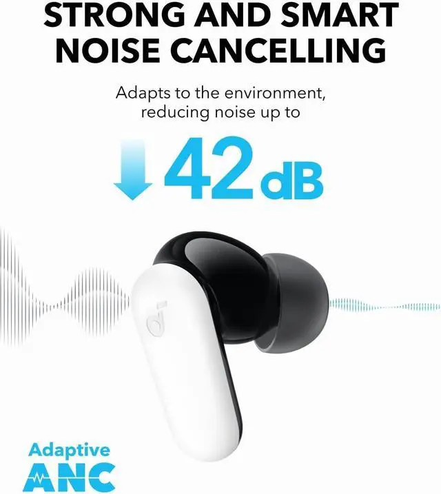 Alt view image 3 of 6 - Soundcore P30i Smart Noise Cancelling Wireless Earbuds with 2-in-1 Case Phone Stand(Renewed)