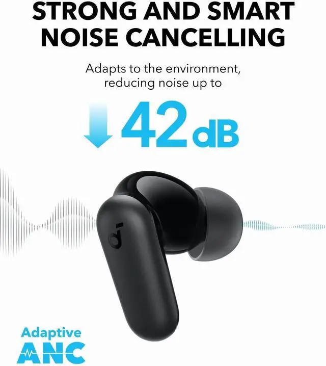 Alt view image 3 of 7 - Soundcore P30i Smart Noise Cancelling Wireless Earbuds with 2-in-1 Case Phone Stand(Renewed)