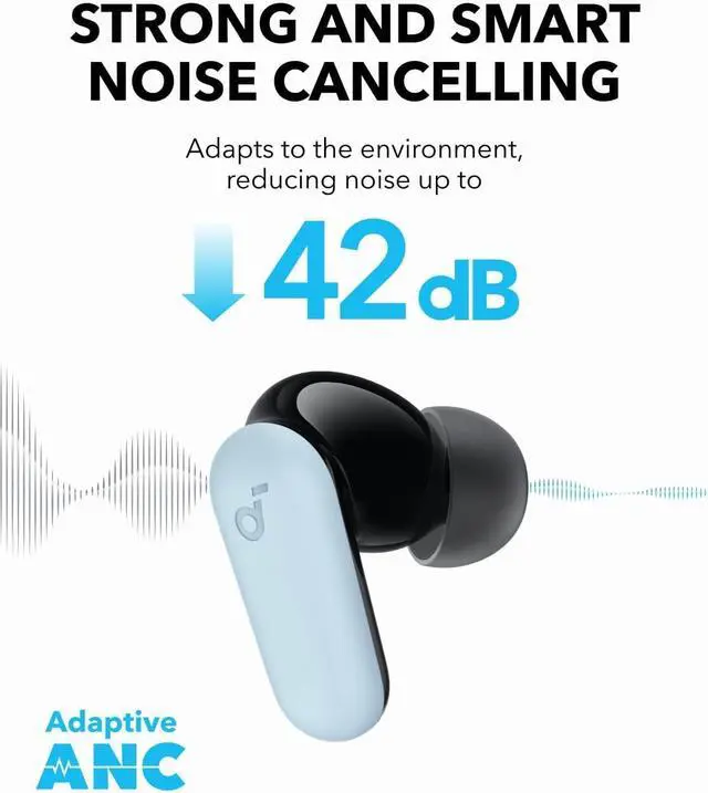 Alt view image 3 of 7 - Soundcore P30i Smart Noise Cancelling Wireless Earbuds with 2-in-1 Case Phone Stand(Renewed)