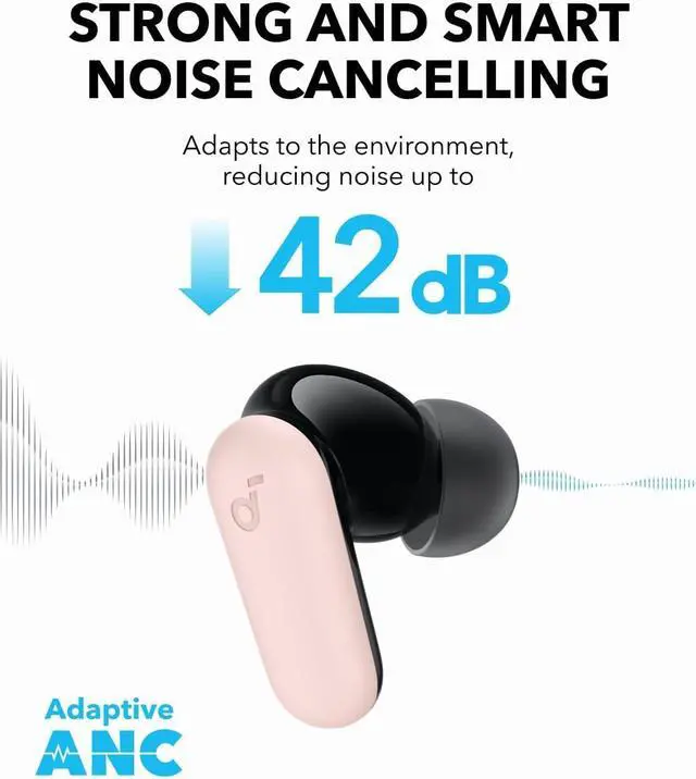 Alt view image 3 of 7 - Soundcore P30i Smart Noise Cancelling Wireless Earbuds with 2-in-1 Case Phone Stand(Renewed)
