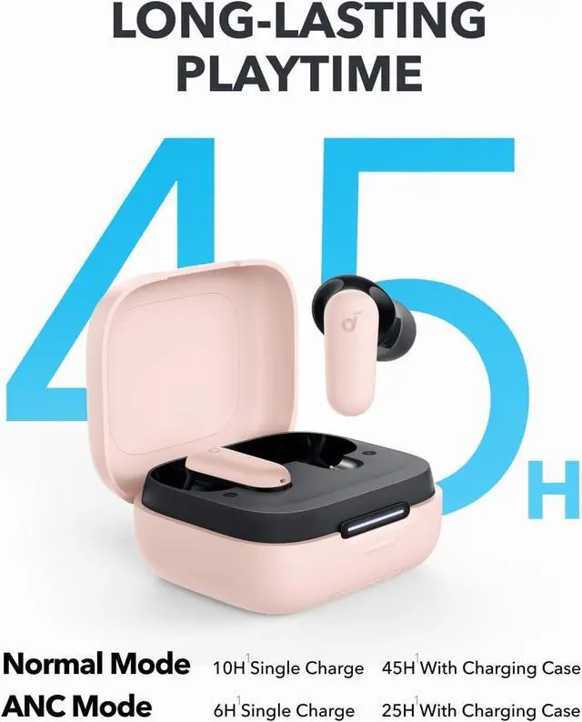 Alt view image 5 of 7 - Soundcore P30i Smart Noise Cancelling Wireless Earbuds with 2-in-1 Case Phone Stand(Renewed)
