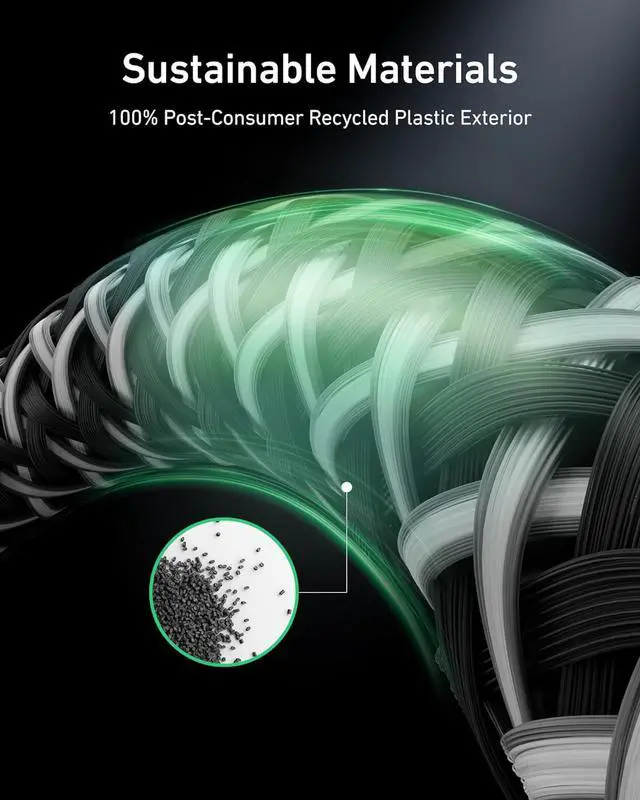 Alt view image 5 of 6 - Anker Prime USB C to USB C Cable, 240W Fast Charging Durable Cable (6 ft) | USB 2.0 Upcycled Braided Nylon, 100-Year Bend Durability for iPhone 17 / 17 Pro / 17 Pro Max, MacBook, Galaxy, and More