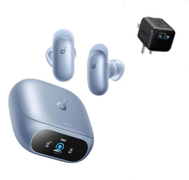 Main image of Soundcore Liberty 5 Pro by Anker Noise Cancelling Wireless Earbuds with Anker Nano Smart Display Charger