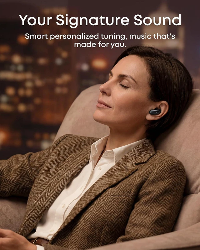 Alt view image 6 of 7 - Soundcore Liberty 5 Pro Max by Anker Wireless Earbuds with Anker Nano Smart Display Charger