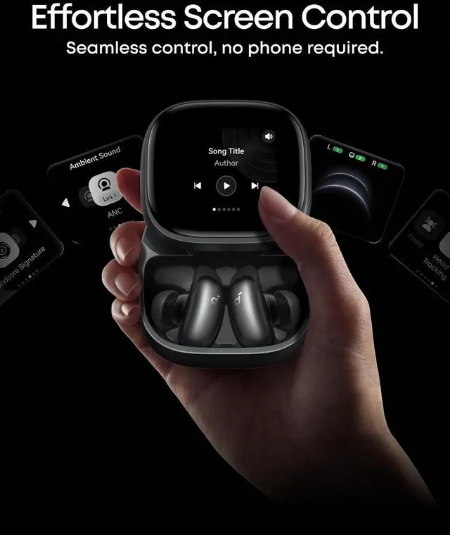 Alt view image 7 of 7 - Soundcore Liberty 5 Pro Max by Anker Wireless Earbuds with Anker Nano Smart Display Charger