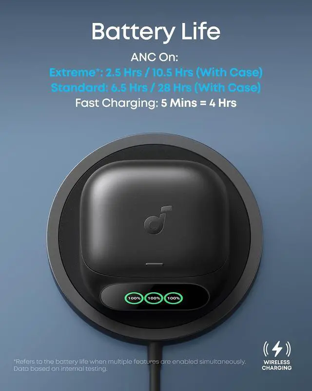 Alt view image 7 of 7 - Soundcore Liberty 5 Pro by Anker Noise Cancelling Wireless Earbuds with Anker Nano Smart Display Charger