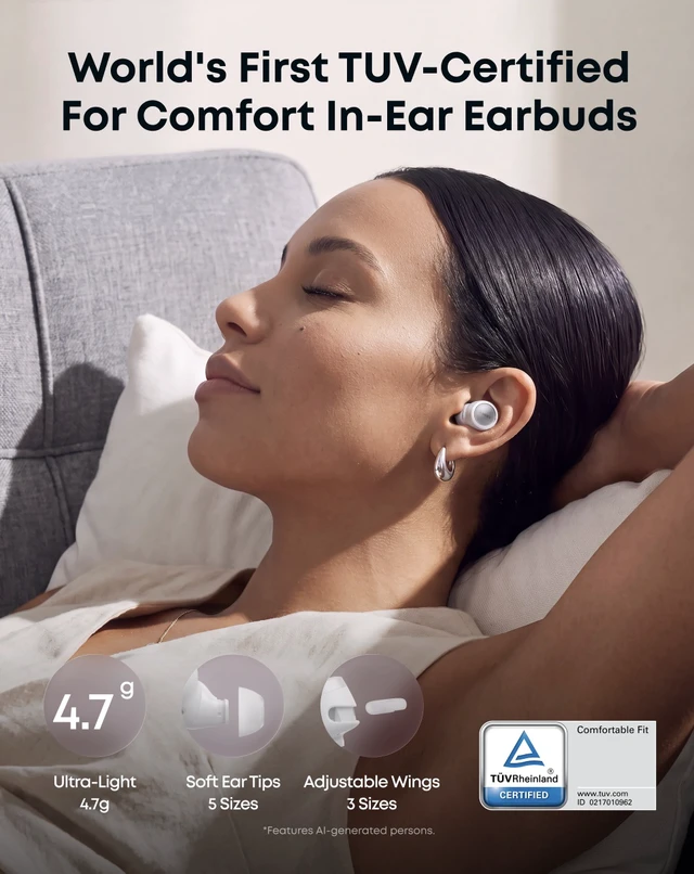 Alt view image 4 of 6 - Anker soundcore Liberty Buds 2 ANC Wireless Earbuds, 28H Playtime | Anker Thus AI Chip, IP55, Clear Calls Anywhere, Adaptive ANC, 4.8 g Ultra-Lightweight Design, Multipoint Connection